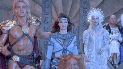 People In Front Of Infinity Sign GIF