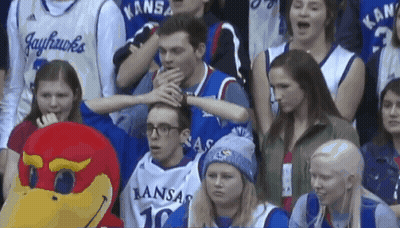 People In Kansas Jerseys At Stadium GIF