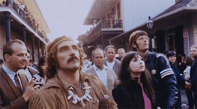 People Looking Up On Street GIF