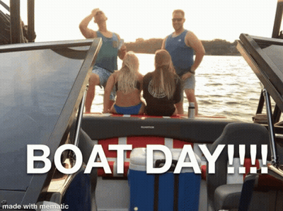People On Boat Saying Boat Day GIF