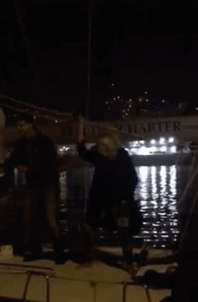 People On Boat With Ruta Sign GIF