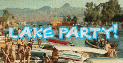 People On Boats Lake Party GIF