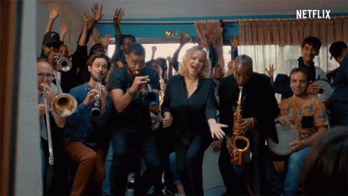 People Playing Instruments With Netflix GIF