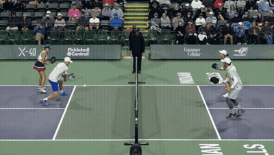 People Playing Pickleball GIF