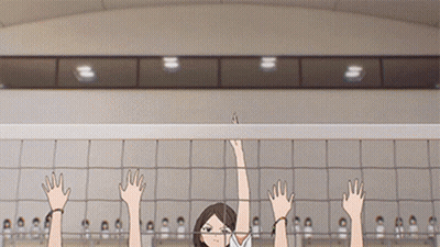 People Playing Volleyball With Hands Up GIF