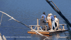 People Pulling Rope Move Skiff GIF