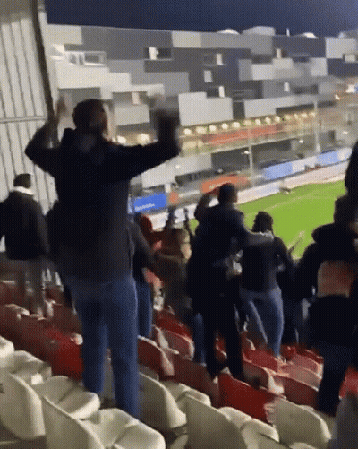 People Raising Hands In Stadium GIF