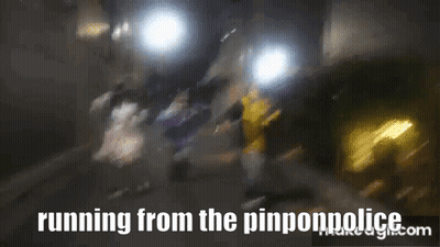 People Running From Pinonpolice.com GIF