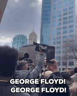 People Shouting Name Of George Floyd GIF