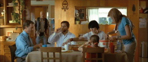 People Sitting Around Crunchy Box GIF