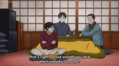 People Sitting Around Table Talking GIF
