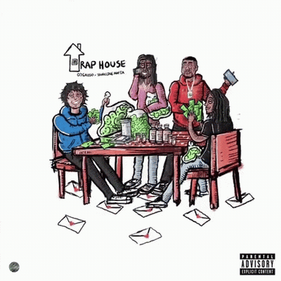 People Sitting Around Table With Rap House GIF