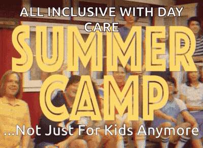 People Sitting At Summer Camp GIF