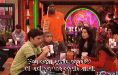 People Sitting At Tables Asking For Bagels GIF