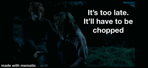People Sitting In Grass Saying It's Too Late It'll Have To Be Chopped GIF