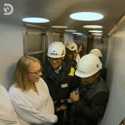 People Squeezing In Small Room GIF