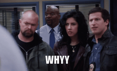 People Standing By Sign Saying Why GIF