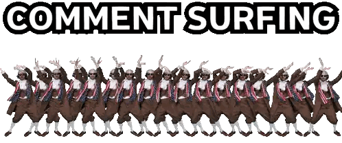 People Standing Comment Surfing Sticker