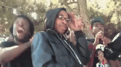 People Standing In Park GIF