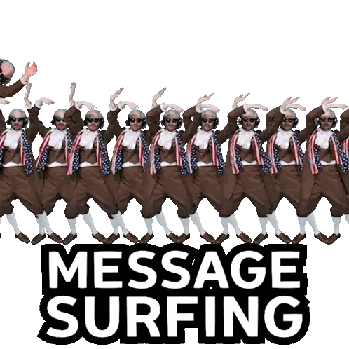 People Standing Message Surfing GIF