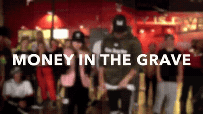 People Standing Under Money In The Grave GIF