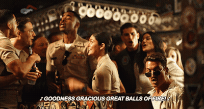 People Standing With Fireball Quote GIF