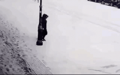 People Suddenly Slipping On Ice GIF