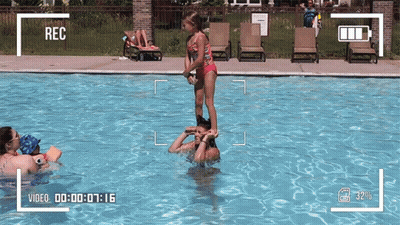 People Swimming In Pool GIF