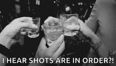 People Toasting With Shot Glasses GIF