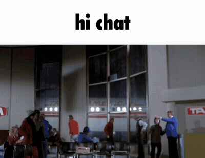 People Waiting In Room With Hi Chat GIF