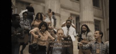 People Walking Down Stairs Saying What Do You Have To Say For Your Client GIF