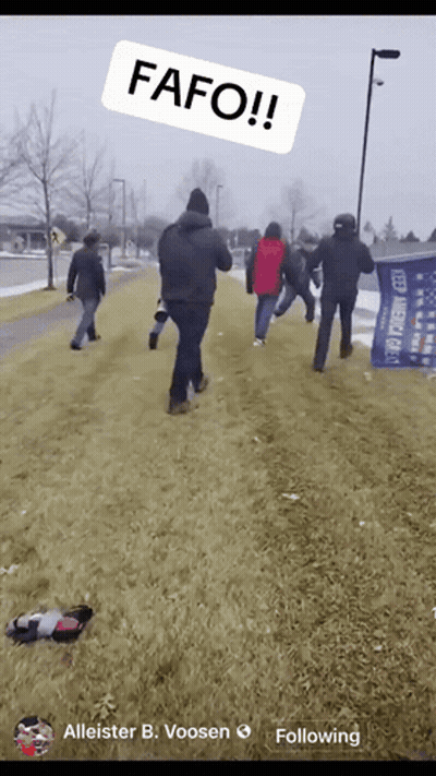 People Walking Grassy Path Keep America Great GIF