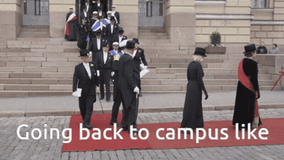 People Walking Red Carpet Going Back to Campus Like