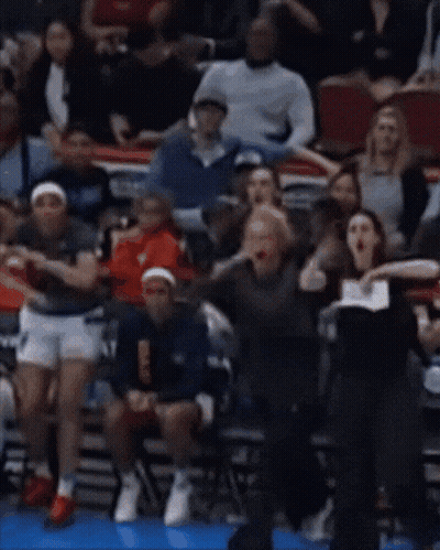 People Watching Basketball Game With AT&T Chairs GIF