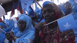 People Waving Somalia Flag