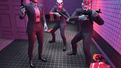 People Wearing Masks Holding Guns GIF