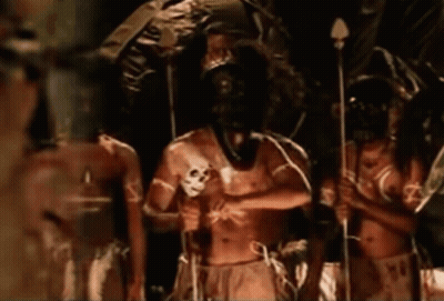 People With Skull Face Paint GIF