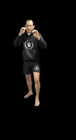Peoples Elbow Then Knee Hit Move GIF