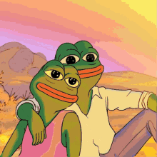 Pepe Frog Meme Romantic Sunset Fail