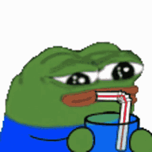 Pepe Frog Meme Sad Drinking Tears GIF