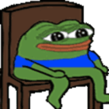 Pepe Frog Meme Sitting Happily Waiting GIF