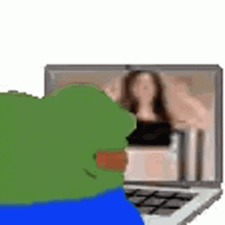 Pepe Frog Watching Internet GIF