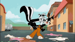Pepe Le Pew Avoiding Eraser Pen GIF
