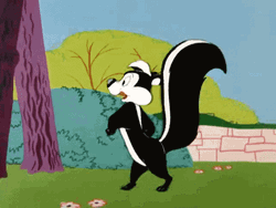 Pepe Le Pew Happy Walking GIF