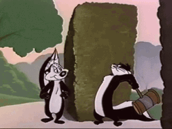 Pepe Le Pew Sledge Hammer Smash GIF