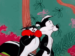 Pepe Le Pew Turning Red To Green Face GIF
