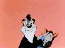 Pepe Le Pew Umbrella Spank GIF