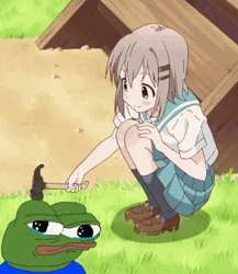 Pepe Meme Hammerhead Anime Girl GIF
