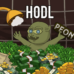 Pepe Showering Money Hodl GIF