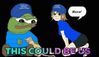 Pepe The Frog And Girl Saying This Could Be Us GIF